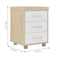 Jogo Completo Escritório Aveiro Carvalho Branco - 5