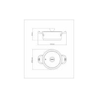Caçarola Rasa Tramontina Solar Silicone Em Aço Inox Com Fundo Triplo 20 Cm 2,9 L Tramontina