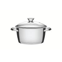 Caçarola Funda Tramontina Allegra Em Aço Inox Com Fundo Triplo E Tampa De Vidro 22 Cm 4,2 L - 1