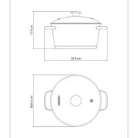 Caçarola Funda Tramontina Allegra Em Aço Inox Com Fundo Triplo E Tampa De Vidro 22 Cm 4,2 L - 6