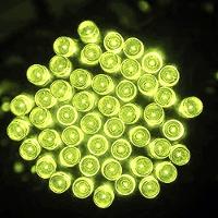 Pisca Cordão Solar Natal Led 100 Lâmpadas Luz Amarela 10m - 2