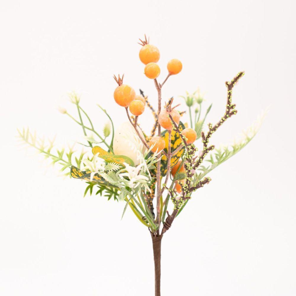 Kit 10 Ramos Artificiais Páscoa Com Ovinho Enfeite Decorativo 25cm - 1