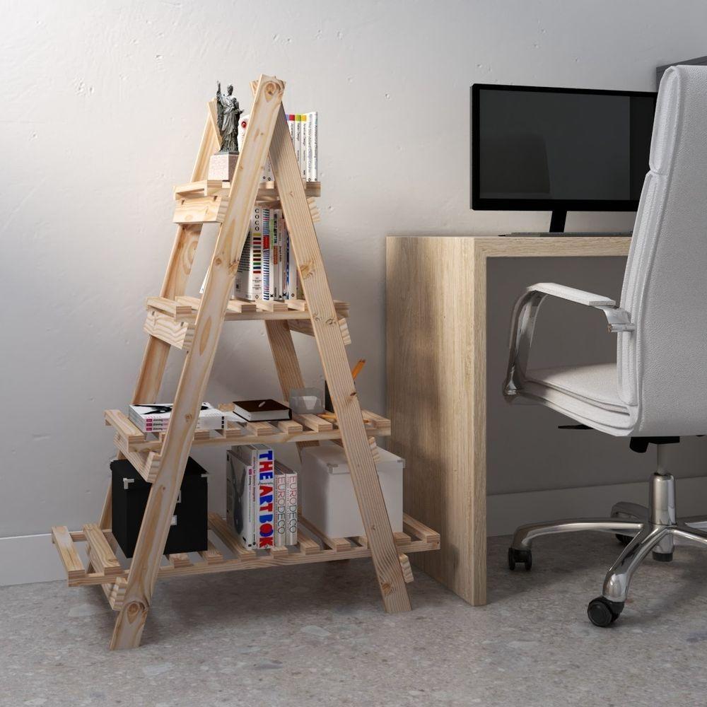 Armário Com 4 Prateleiras Arara De Madeira - 5