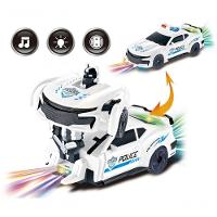 Carro Robô Policial Com Movimento Som E Luzes Brinquedo - 2