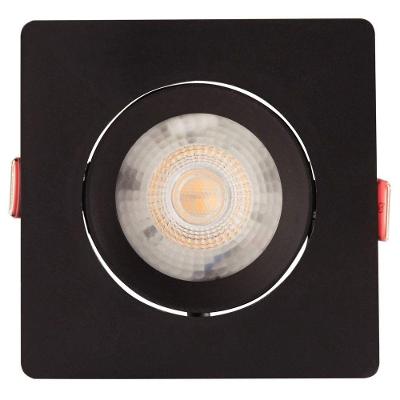 Spot Led Tramontina Quadrado 5 W 3000k Preto Com Luz Amarela Tramontina