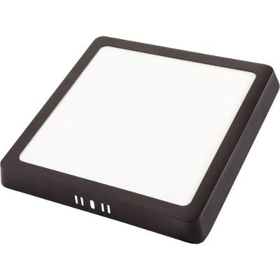Plafon Led Tramontina Quadrado De Sobrepor Preto 24k 6500k Luz Branca Tramontina