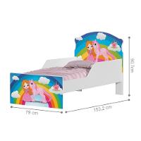 Cama Infantil Rainha E Unicórnio Com Colchão - 4