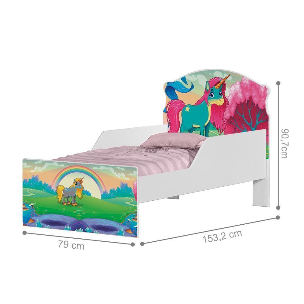 Cama Infantil Paraiso Unicórnio Com Colchão - 4