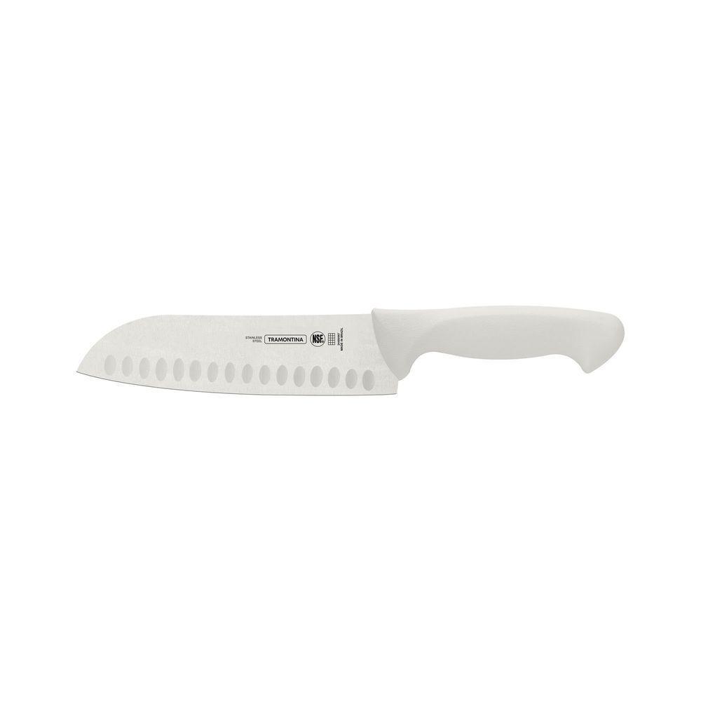 Faca Santoku Tramontina Premium Com Lâmina Aço Inox Cabo Polipropileno Branco 7pol Tramontina - 1