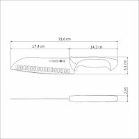Faca Santoku Tramontina Premium Com Lâmina Aço Inox Cabo Polipropileno Branco 7pol Tramontina - 2