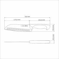 Faca Santoku Tramontina Premium Com Lâmina Aço Inox Cabo Polipropileno Branco 7pol Tramontina
