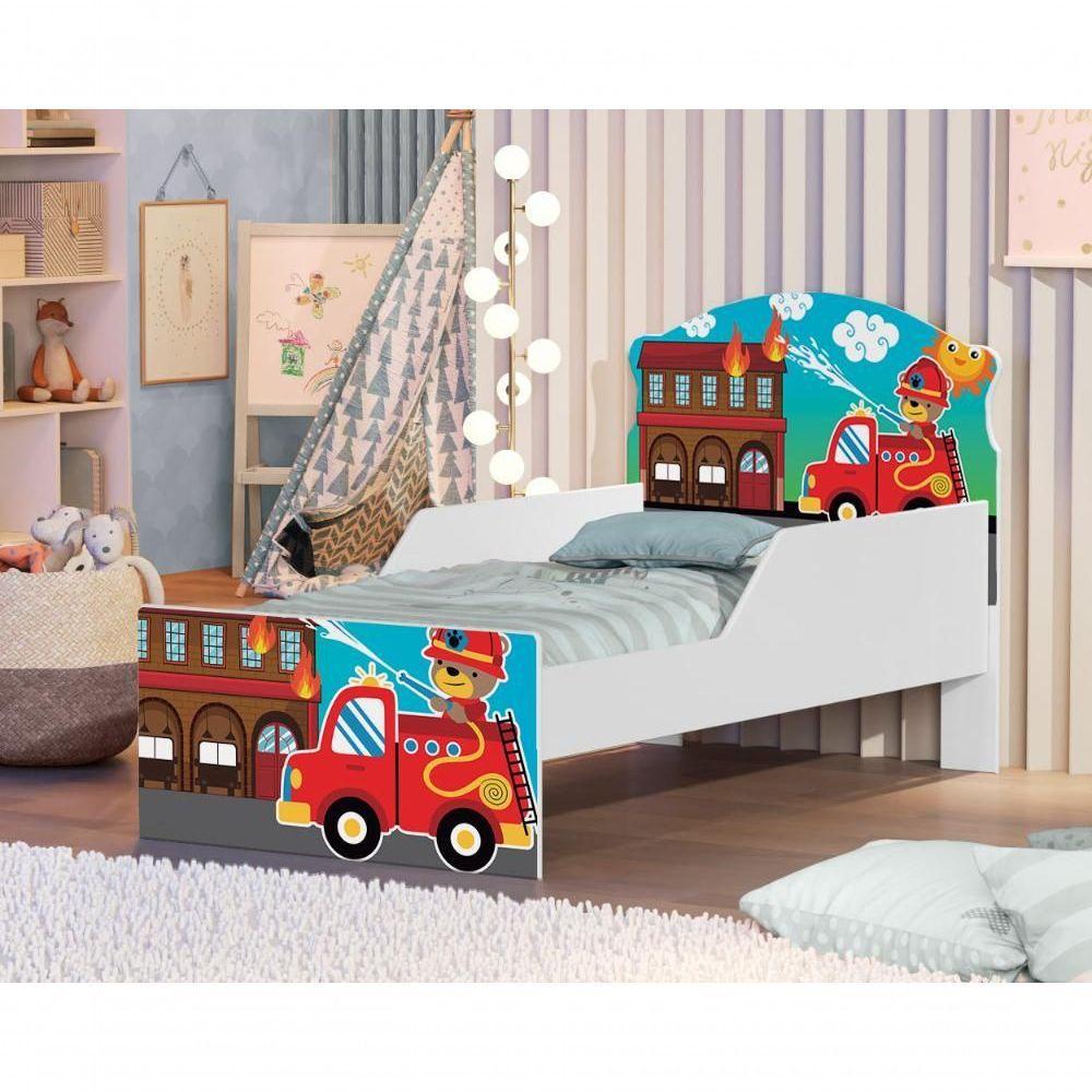 Cama Infantil Resgate Bombeiro Com Colchão - 2
