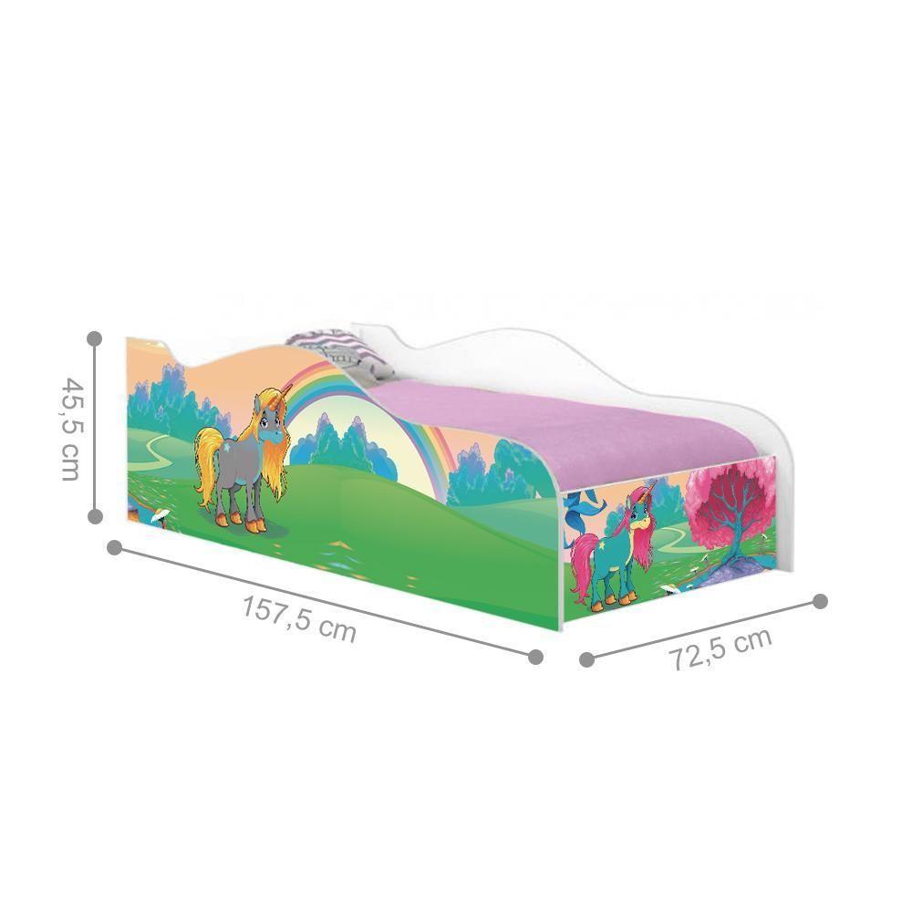 Mini Cama Like Paraiso Unicórnio Infantil Com Colchão - 4