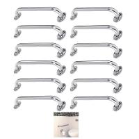 Alça De Apoio Inox Barra 50cm Kit 12 Unidades Banheiro Deficiente Idoso Cadeirante Acessibilidade - 1