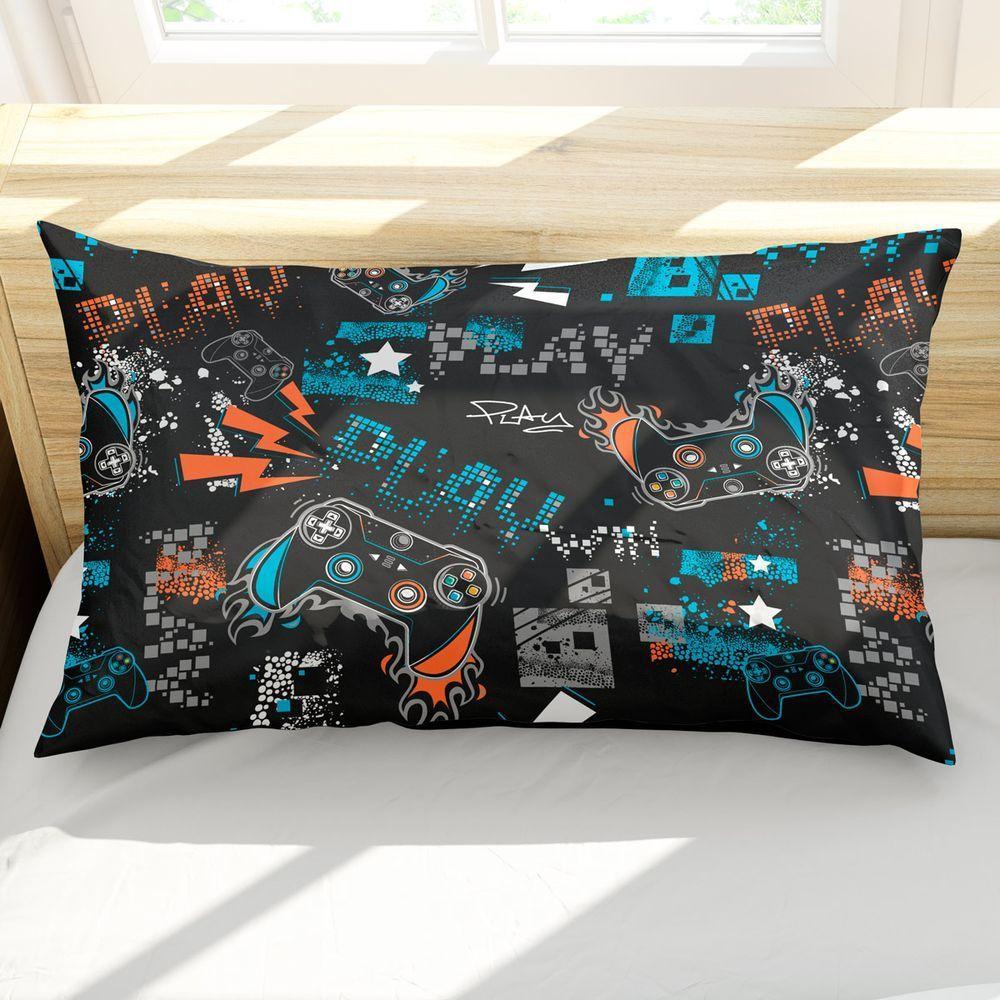 Porta Travesseiro Fronha Avulsa Game Win 70cm X 50cm - Estampa Digita Nerd Geek - 2