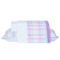 Jogo De Cama Infantil Lençol Vibes Unicórnio Xadrez Branco Solteiro 03 Peças - Percal 200 Fios - 1