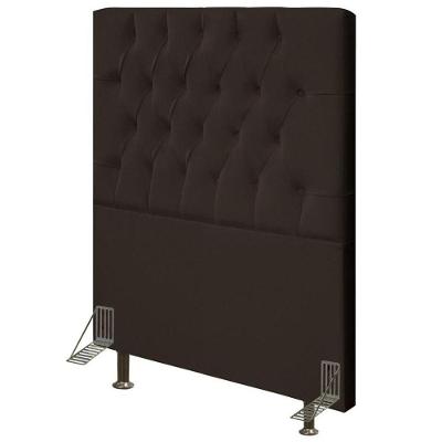 Cabeceira Cama Box Solteiro 90cm Diamante D10 Suede Marrom