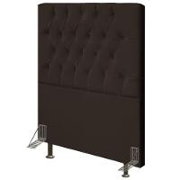 Cabeceira Cama Box Solteiro 90cm Diamante D10 Suede Marrom - 1
