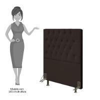 Cabeceira Cama Box Solteiro 90cm Diamante D10 Suede Marrom - 2