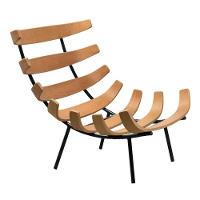 Kit Poltrona Costela Com Puff Para Sala Suede Nude - 3