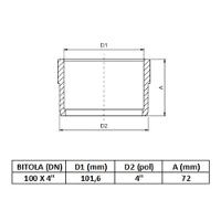 Adaptador 100 X 4 Pol Soldável Com Rosca Macho - Viqua - 3