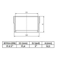Adaptador 75 X 3 Pol Soldável Com Rosca Macho - Viqua - 3