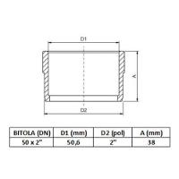 Adaptador 50 X 2 Pol Soldável Com Rosca Macho - Viqua - 3