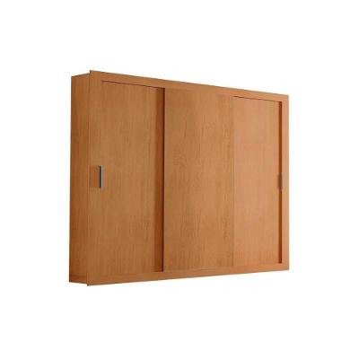 Guarda Roupa Casal 3 Portas de Correr e 4 Gavetas Veneza Naturale - Rufato