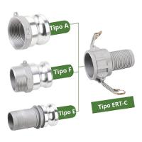 Acoplador Espigão Ert-c Engate Rápido Alumínio 1.1-2 Pol - Camlock - 3