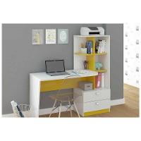 Mesa de Computador Elisa c/ 2 Gavetas e 6 Nichos Branco - Permóbili - 2