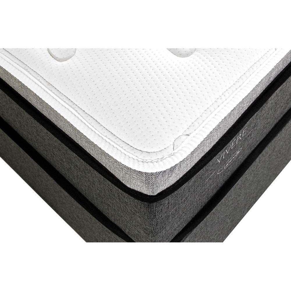 Colchão Queen Molas Ensacadas MasterPocket Partenon C1629 ViscoGel Pillow Top + Base CRC Suede Gray (158x198x33) - Herval - 3