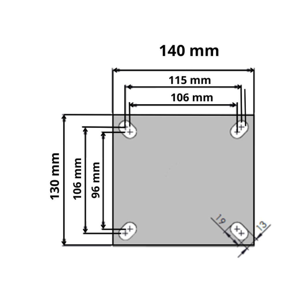 Rodízio Fixo 8x2 De Poliuretano Elástico Movimentação Intensa 700 Kg - 2