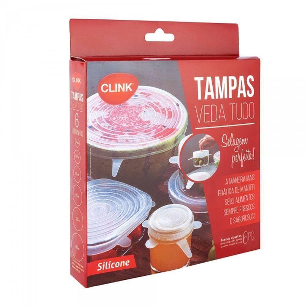 Kit 6 Tampa Silicone Universal Veda Tudo - 1