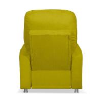 Poltrona Do Papai Reclinável Confortável Suede Amarelo