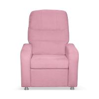 Poltrona Do Papai Reclinável Confortável Suede Rosa Bebê - 6