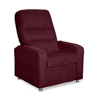 Poltrona Do Papai Reclinável Confortável Suede Bordô - 3