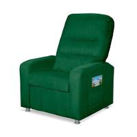 Poltrona Do Papai Reclinável Confortável Suede Verde