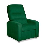 Poltrona Do Papai Reclinável Confortável Suede Verde - 5