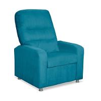 Poltrona Do Papai Reclinável Confortável Suede Azul Claro