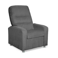 Kit 02 Poltrona Do Papai Reclinável Confortável Suede Cinza Grafite - 8