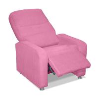 Poltrona Do Papai Reclinável Confortável Suede Rosê - 1