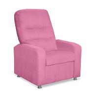 Poltrona Do Papai Reclinável Confortável Suede Rosê - 2