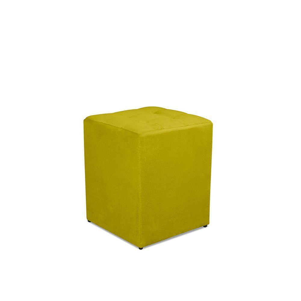 Kit 01 Namoradeira Opala 02 Puff Quadrado 02 Almofadas Amarelo - 3