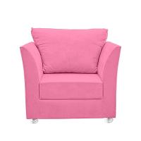 Kit 02 Poltronas Decorativa Para Sala E Quarto Lisboa Suede Rosê