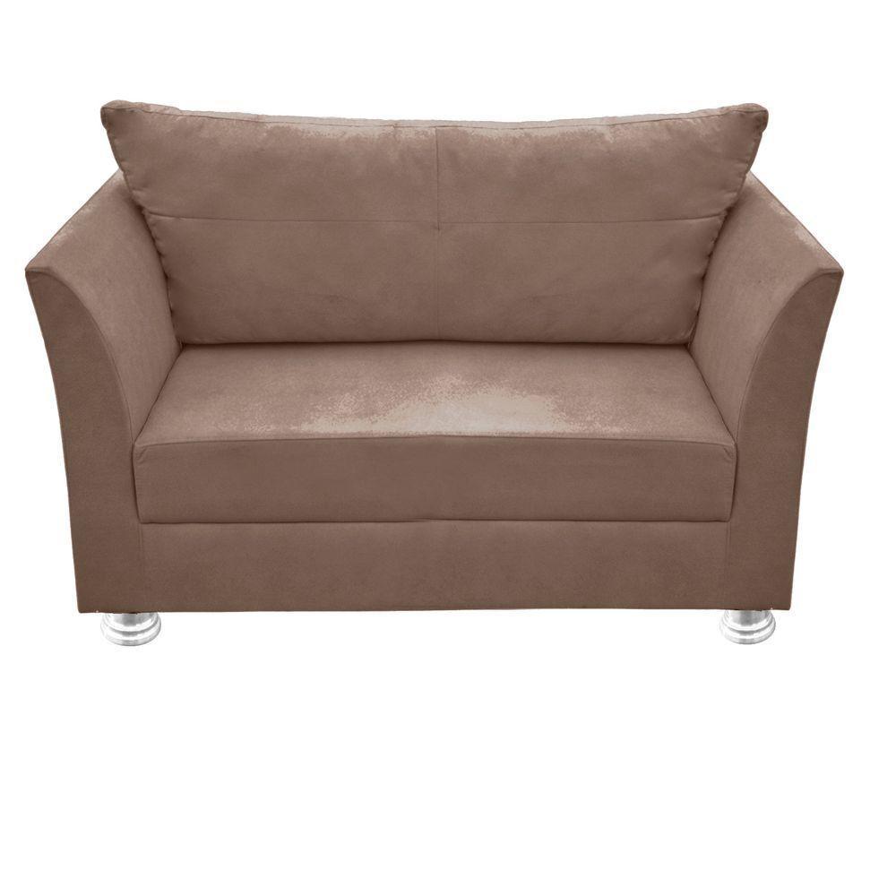 Namoradeira Lisboa 02 Lugares Para Sala Salão Escritório Capuccino - 1