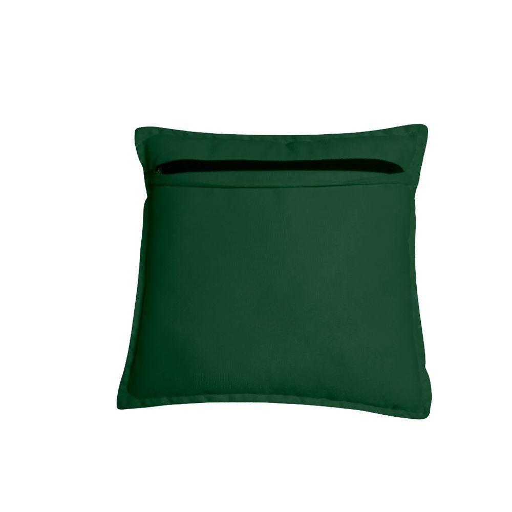 Kit 4 Almofadas Decorativas Cheias Com Ziper Suede Verde - 4