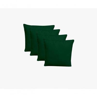 Kit 4 Almofadas Decorativas Cheias Com Ziper Suede Verde