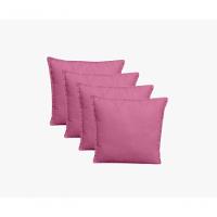 Kit 4 Almofadas Decorativas Cheias Com Ziper Suede Rosê - 1