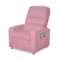 Kit 02 Poltrona Do Papai Reclinável Confortável Suede Rosa Bebê - 5