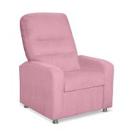 Kit 02 Poltrona Do Papai Reclinável Confortável Suede Rosa Bebê - 6